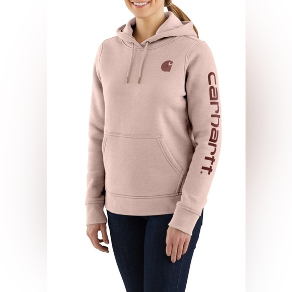 Carhartt Women’s Logo Sweatshirt - Pink/Rose - Picture 1 of 5